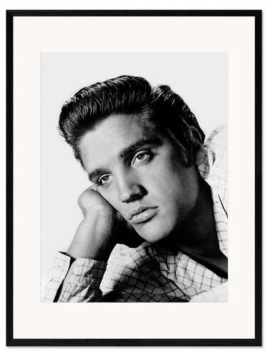 Kunsttryk i ramme Elvis Presley 1956