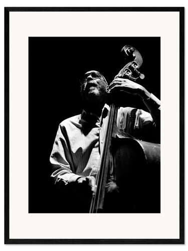 Impresión de arte enmarcada Ron Carter has double bass, Cite de la Musique, Paris