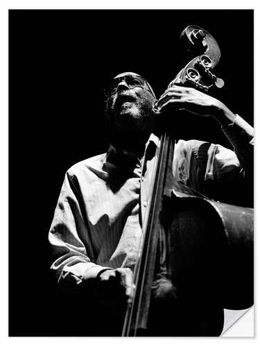 Selvklebende plakat Ron Carter has double bass, Cite de la Musique, Paris