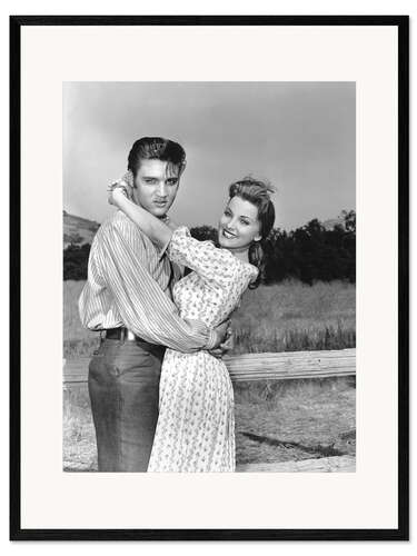 Kehystetty taidepainatus Elvis Presley and Debra Paget in Love Me Tender, Los Angeles
