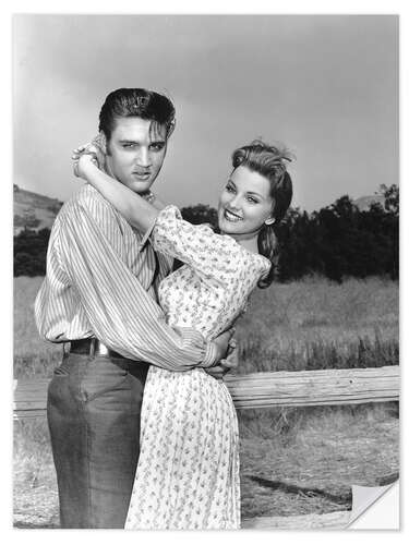 Sisustustarra Elvis Presley and Debra Paget in Love Me Tender, Los Angeles