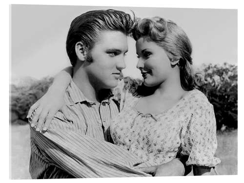 Akryylilasitaulu Elvis Presley and Debra Paget in "Love Me Tender".