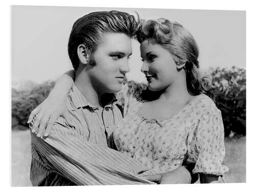 Tableau en PVC Elvis Presley and Debra Paget in "Love Me Tender".