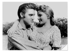 Sticker mural Elvis Presley and Debra Paget in "Love Me Tender".