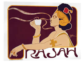 Acrylglasbild Werbeplakat für Rajah Kaffee mit einer javanischen Frau, 1897