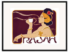 Gerahmter Kunstdruck Werbeplakat für Rajah Kaffee mit einer javanischen Frau, 1897