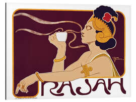 Magnettafel Werbeplakat für Rajah Kaffee mit einer javanischen Frau, 1897