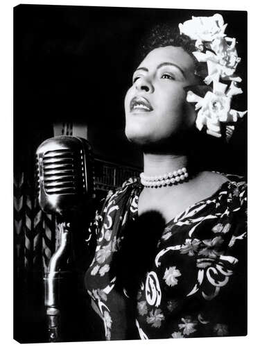 Leinwandbild Jazz- und Bluessängerin Billie Holiday in den 1940er Jahren