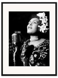 Gerahmter Kunstdruck Jazz- und Bluessängerin Billie Holiday in den 1940er Jahren