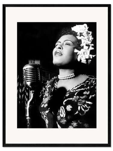 Framed art print Jazz and blues singer Billie Holiday in the 1940s