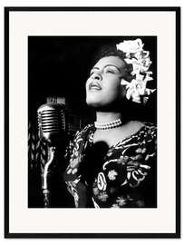 Framed art print Jazz and blues singer Billie Holiday in the 1940s