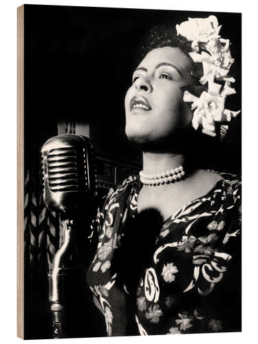 Puutaulu Jazz and blues singer Billie Holiday in the 1940s