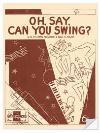 Selvklebende plakat JAZZ - 'Oh, Say, Can You Swing?