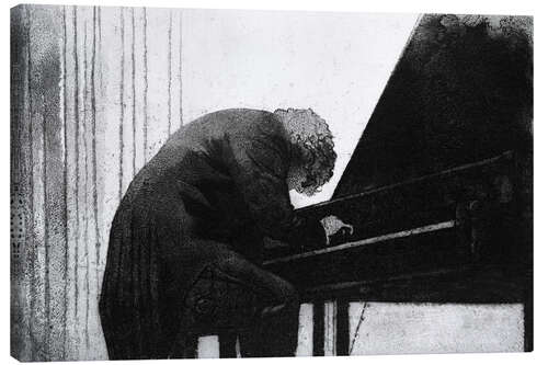 Canvas print John Ogdon at the piano, Exeter University, 1979