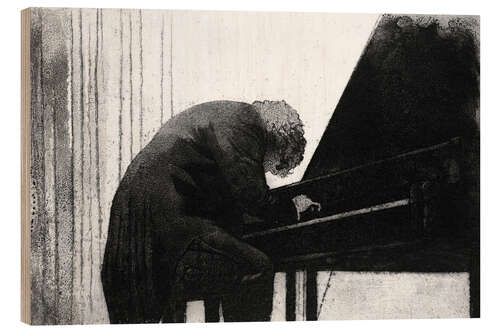 Puutaulu John Ogdon at the piano, Exeter University, 1979
