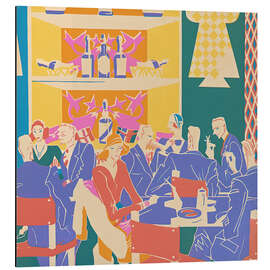 Magnettafel Gäste an Tischen in einem Art-Déco-Jazzclub, 1931