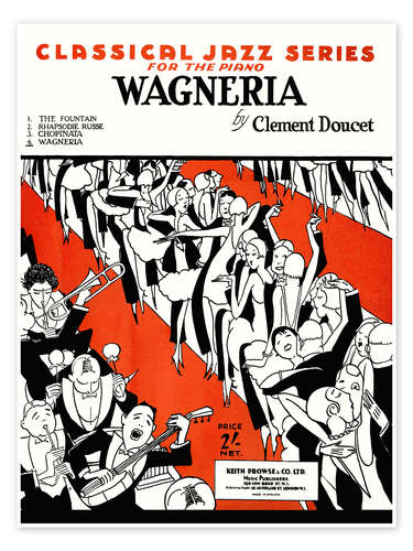 Póster Jazz Wagneria by Clément Doucet, 1927