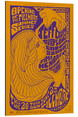 Cuadro de aluminio Concert poster for the opening of the Fillmore Summer Series