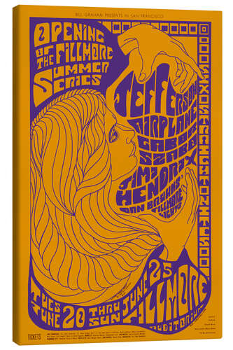 Lerretsbilde Concert poster for the opening of the Fillmore Summer Series