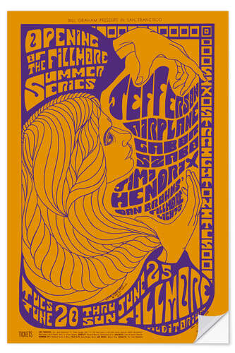 Sticker mural Concert poster for the opening of the Fillmore Summer Series