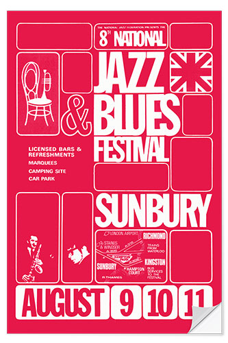 Naklejka na ścianę Jazz & Blues Festival 1968