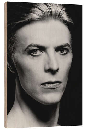 Wood print David Bowie portrait