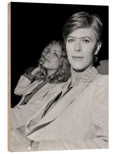 Holzbild Sydne Rome und David Bowie, 1977