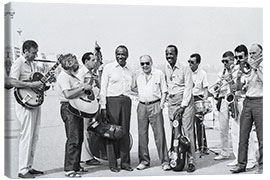 Leinwandbild &quot;Boot-Leggers&quot; bei der großen Jazzparade in Nizza, 1985