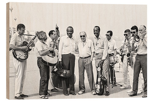 Holzbild "Boot-Leggers" bei der großen Jazzparade in Nizza, 1985