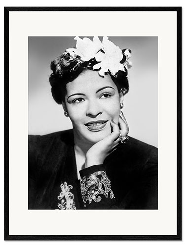 Inramat konsttryck Billie Holiday, 1945