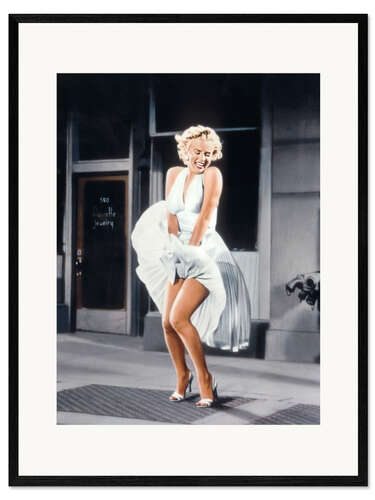 Plakat artystyczny premium w ramie Marilyn Monroe, Słomiany wdowiec, 1955