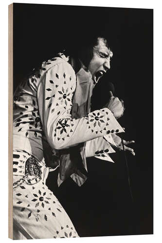 Wood print Elvis Presley On Tour 1972