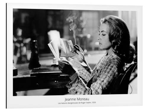 Tableau en aluminium Jeanne Moreau, Les liaisons dangereuses de Roger Vadim, 1959