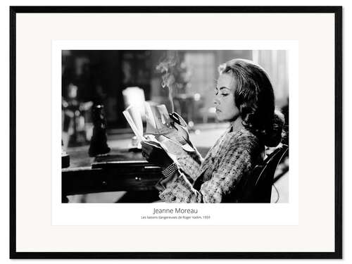Impression artistique encadrée Jeanne Moreau, Les liaisons dangereuses de Roger Vadim, 1959