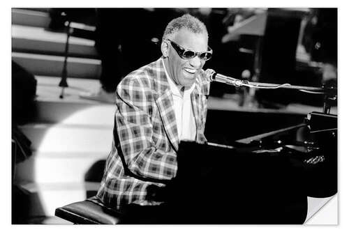 Wandsticker Ray Charles am Klavier, 1982