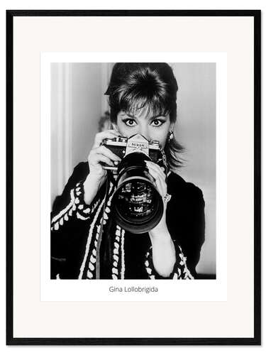Stampa artistica con cornice Gina Lollobrigida