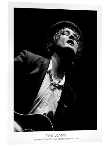 Acrylglasbild Peter Doherty, Concert at the Days Off Festival, Cite de la musique