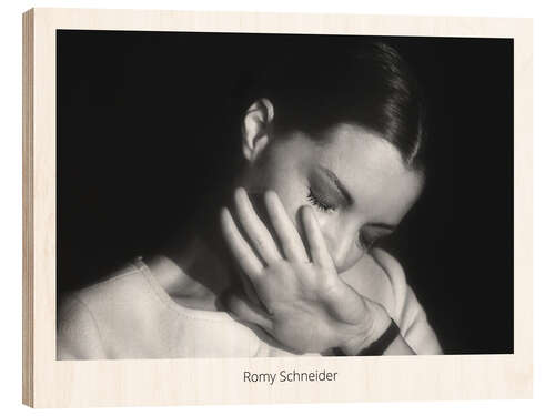 Holzbild Romy Schneider Pose II