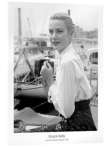 Akrylbilde Grace Kelly, Cannes Festival on May 6, 1955