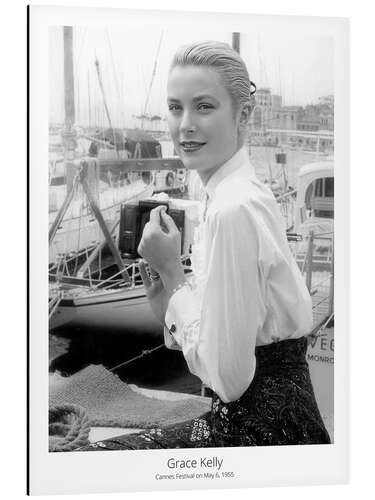 Aluminiumsbilde Grace Kelly, Cannes Festival on May 6, 1955