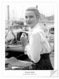 Wandsticker Grace Kelly, Cannes Festival on May 6, 1955