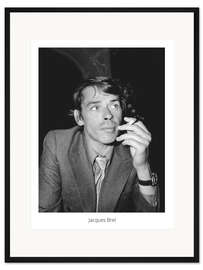 Gerahmter Kunstdruck Jacques Brel