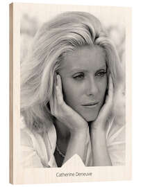 Wood print Catherine Deneuve