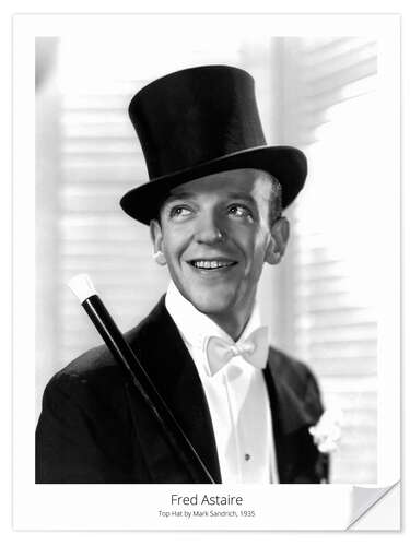 Sticker mural Fred Astaire, Top Hat by Mark Sandrich, 1935