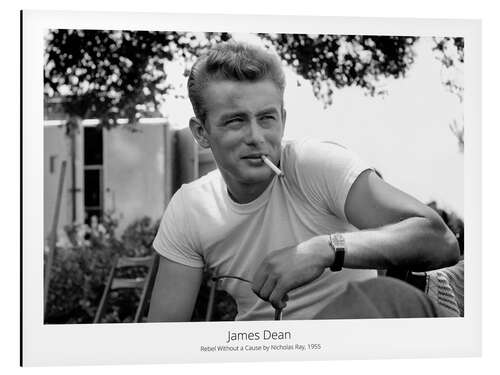 Aluminium print James Dean, Rebel Without a Cause by Nicholas Ray, 1955