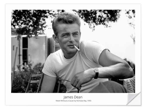 Sticker mural James Dean, Rebel Without a Cause by Nicholas Ray, 1955