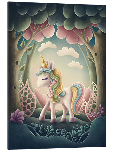 Cuadro de metacrilato Unicorn in the forest