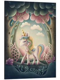 Magnettafel Einhorn im Wald