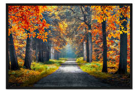 Gerahmter Kunstdruck Herbst in Holland