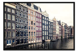 Gerahmter Kunstdruck Damrak-Gebäude